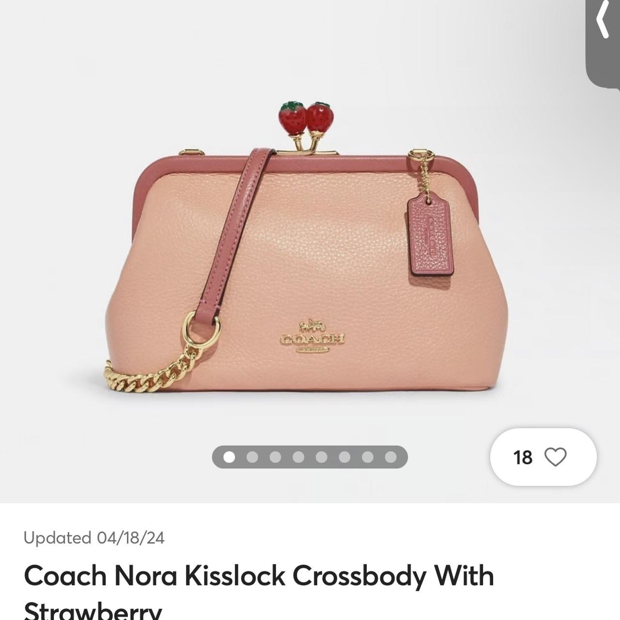 coach Nora kisslock crossbody with strawberry so. Depop