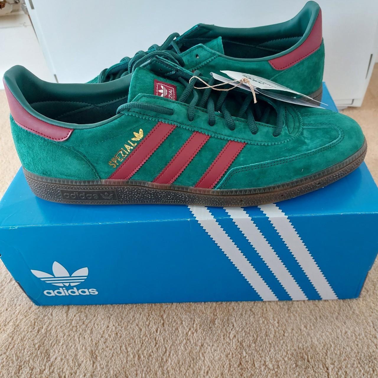 Adidas Originals Men's Green Trainers | Depop