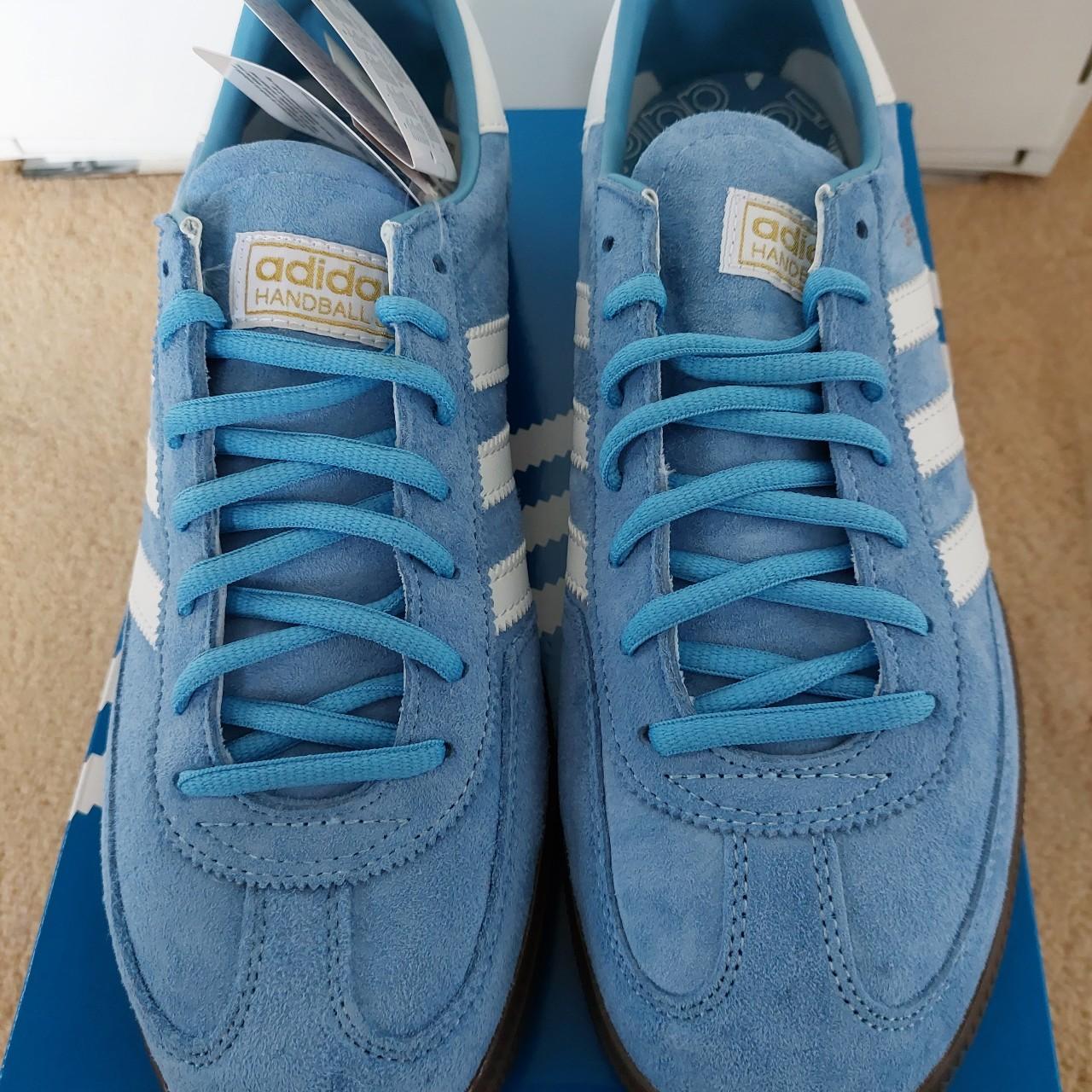 Adidas Originals handball spezial light blue mens... - Depop