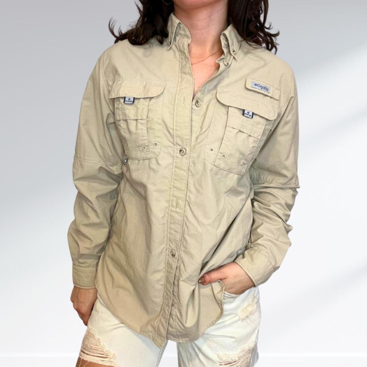 Columbia Sportswear Women's Tan Shirt Depop