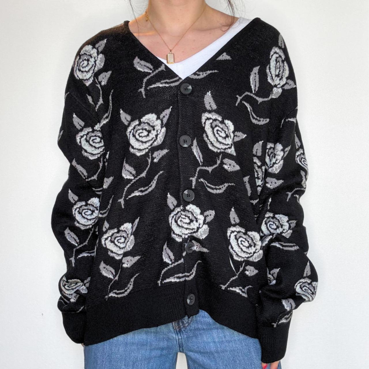 Buy URBAN OUTFITTERS BLACK OVERSIZED CARDIGAN SIZE SM