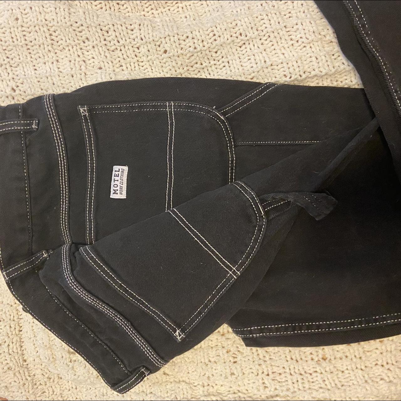 Motel Rocks black carpenter pants, size medium and... Depop