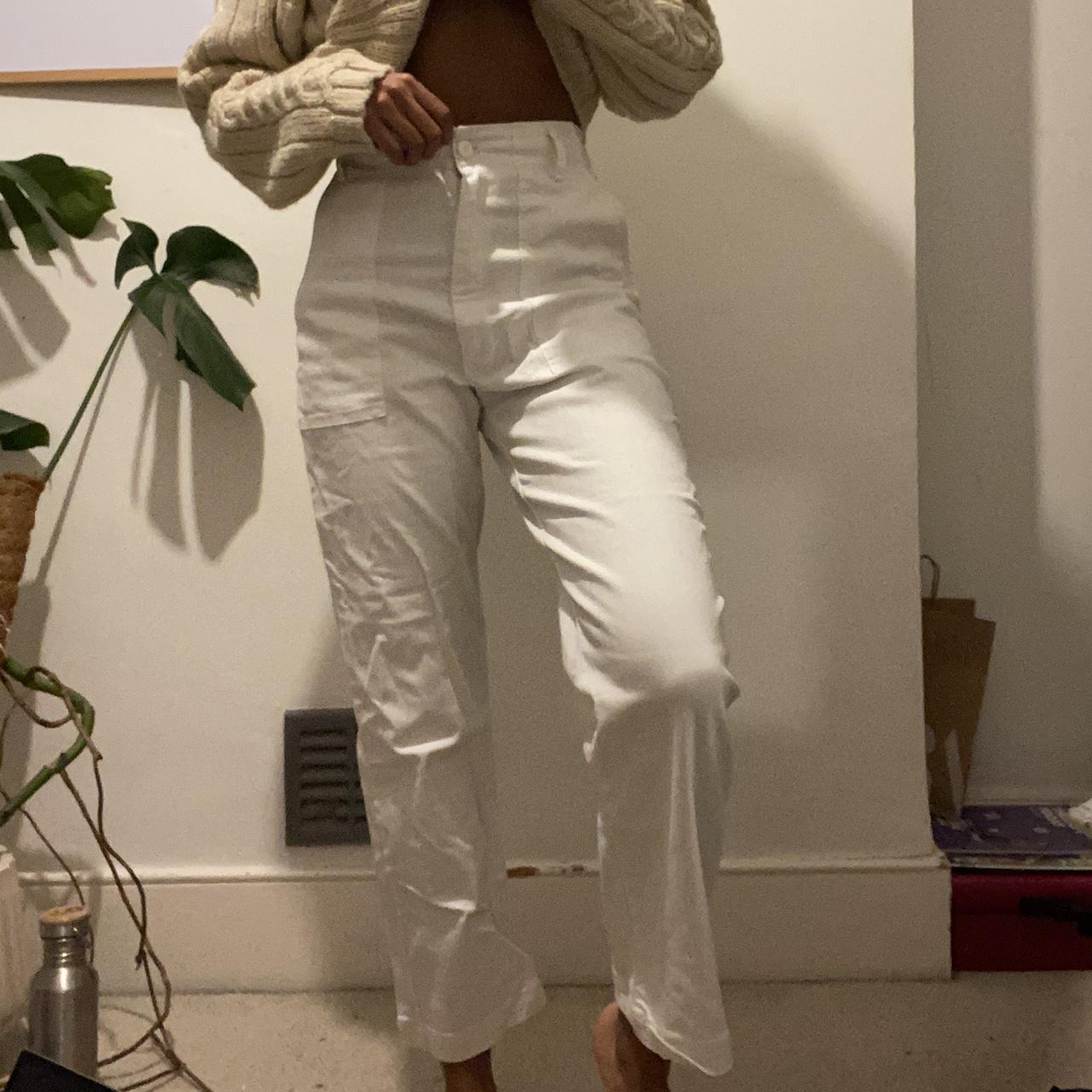 Brandy Melville Women's White Trousers | Depop