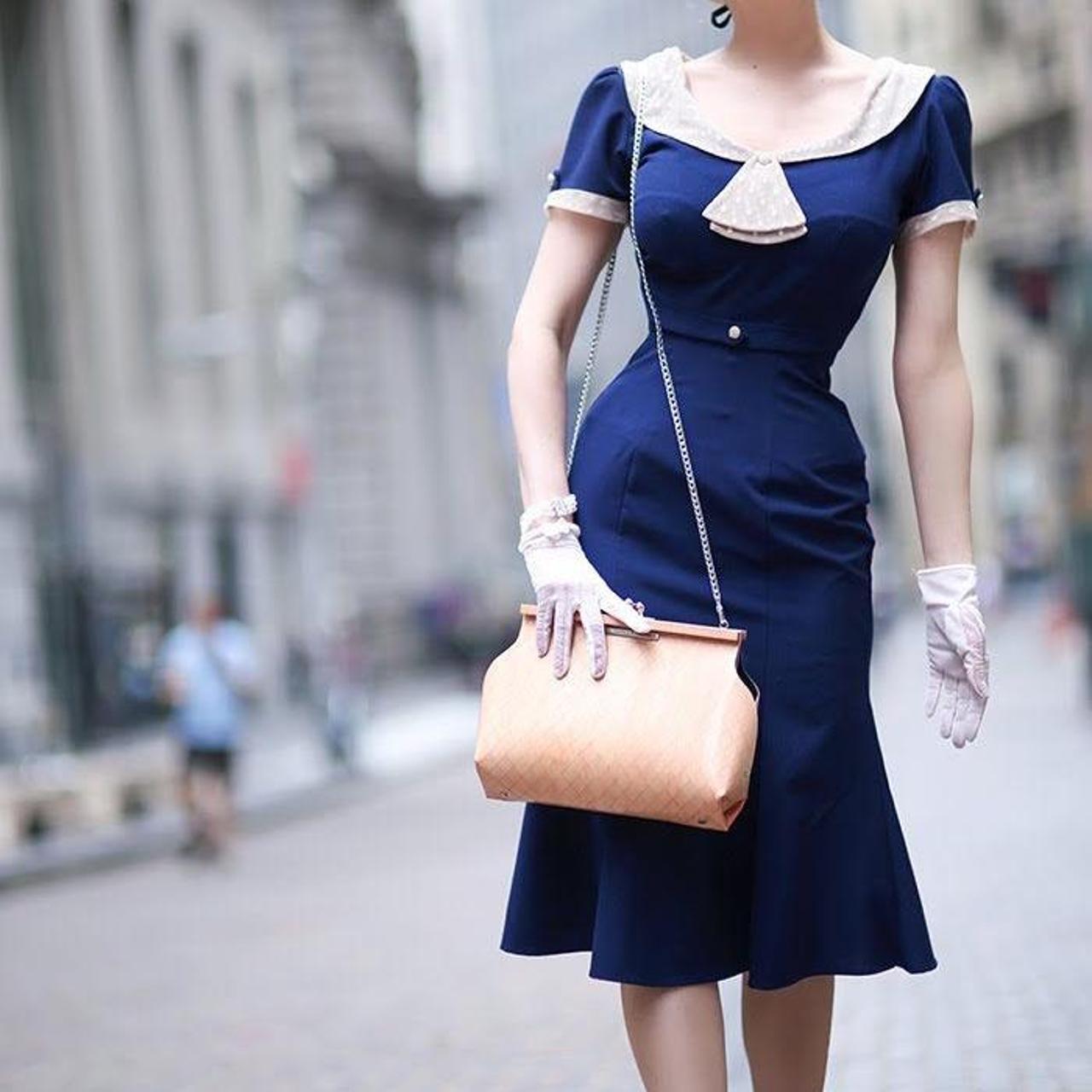 Stop staring outlet navy dress