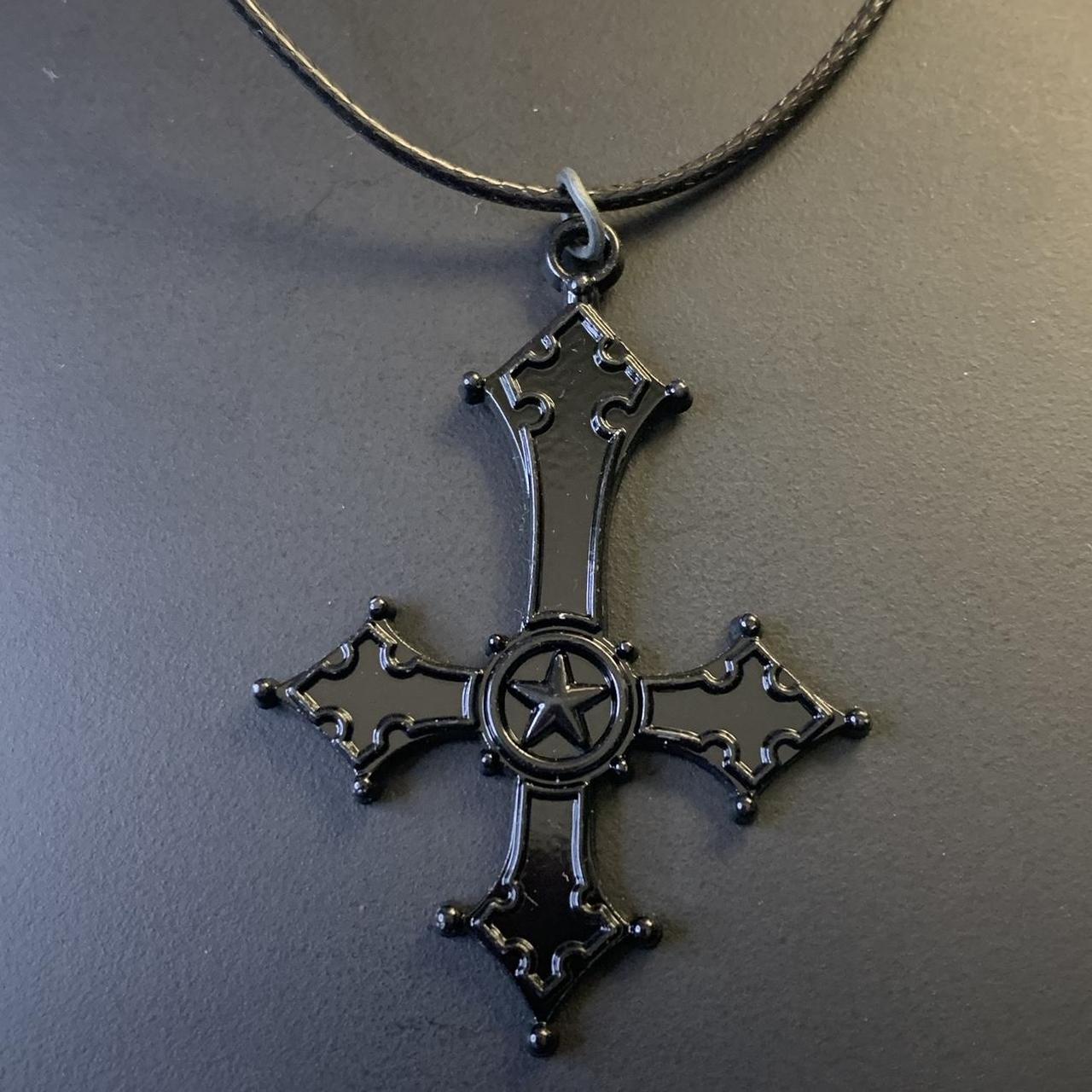 Inverted Cross and Pentagram Necklace Satanic Necklace/ Occult Jewellery Upside  Down Cross Gothic / Punk - Etsy | Pentagram necklace, Inverted cross,  Satanic necklace