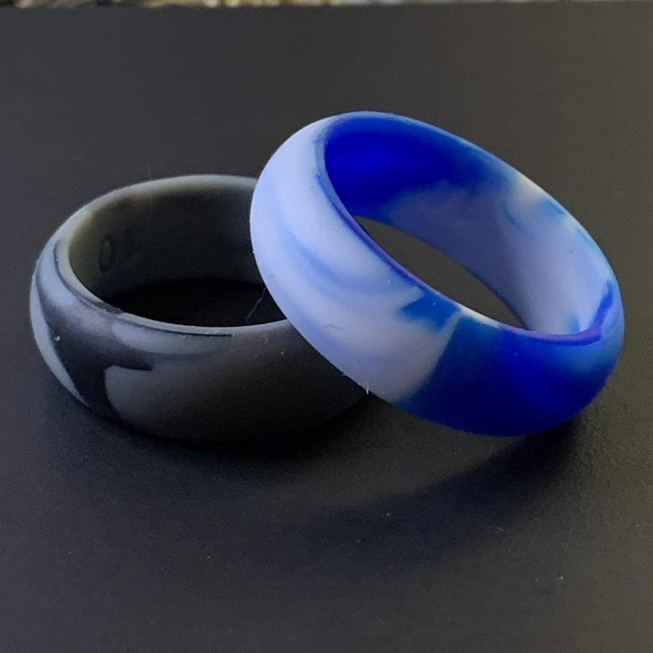 Two tone silicone on sale ring