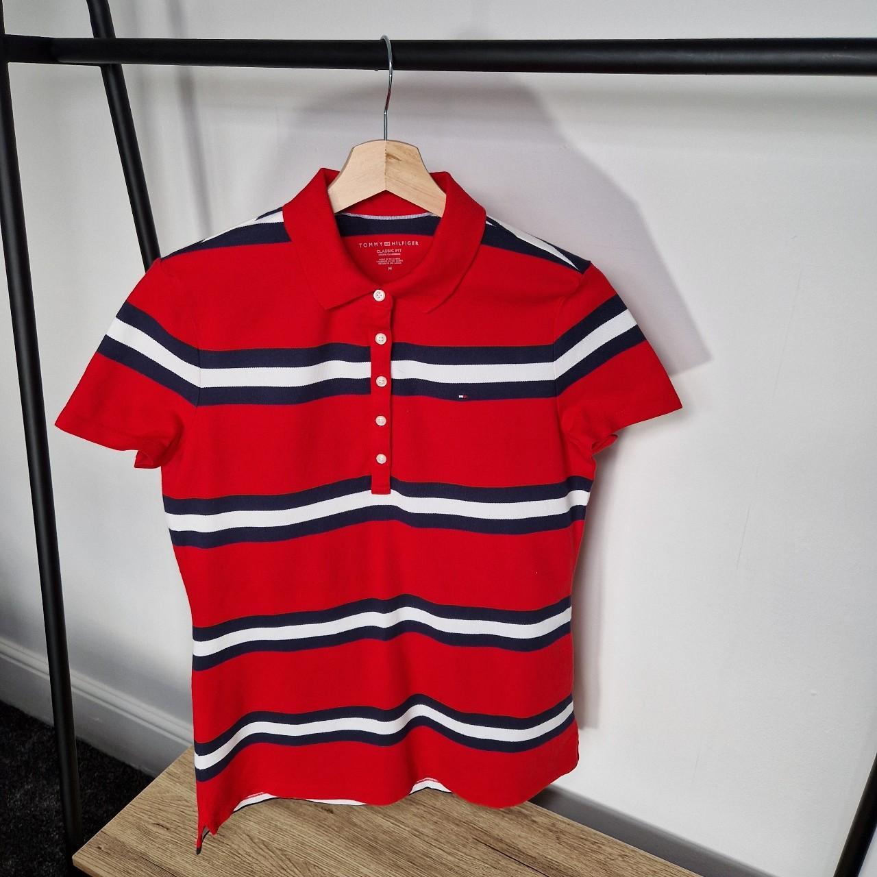 Tommy Hilfiger Women's Red Polo-shirts | Depop