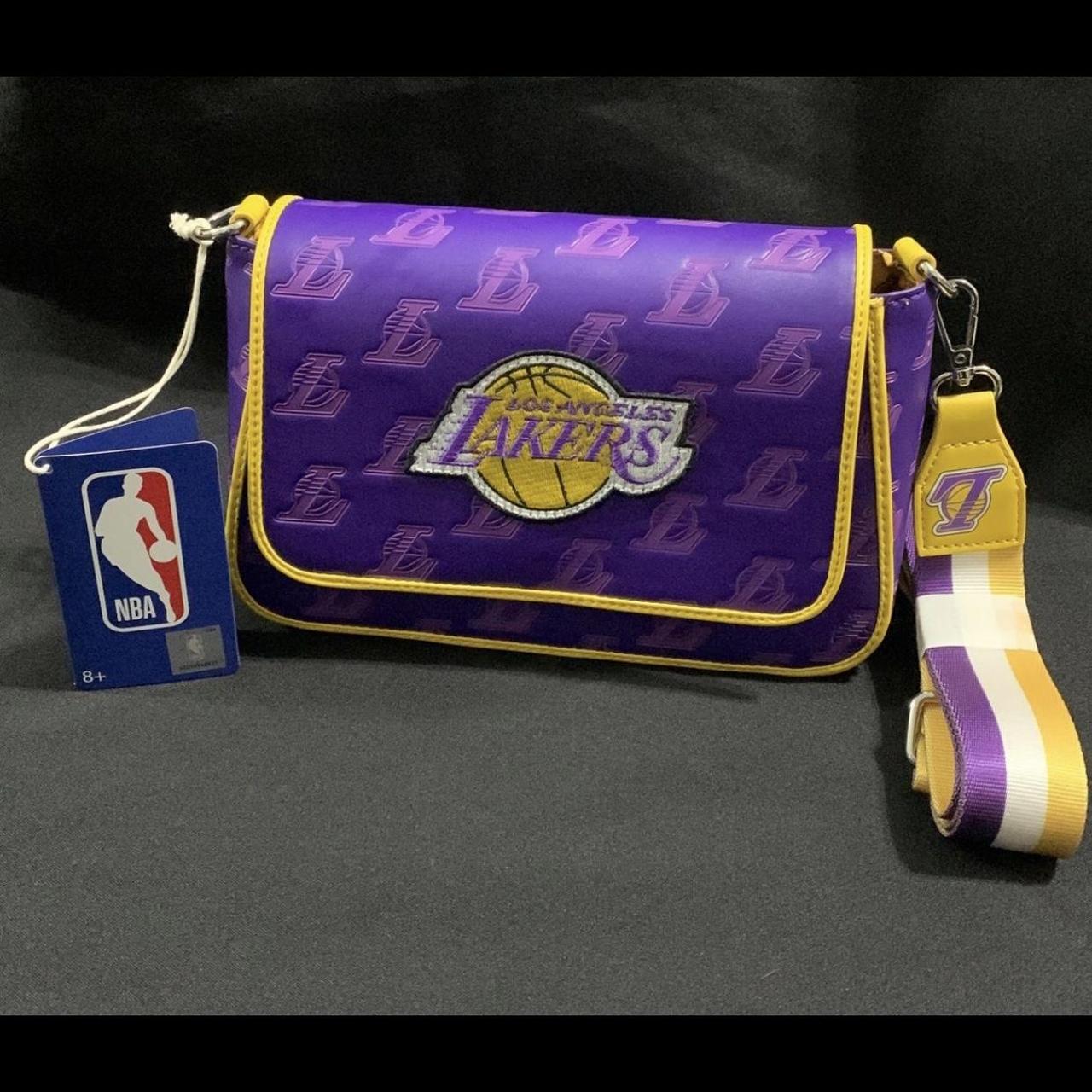Los Angeles Lakers shoulder purse by Loungefly... - Depop