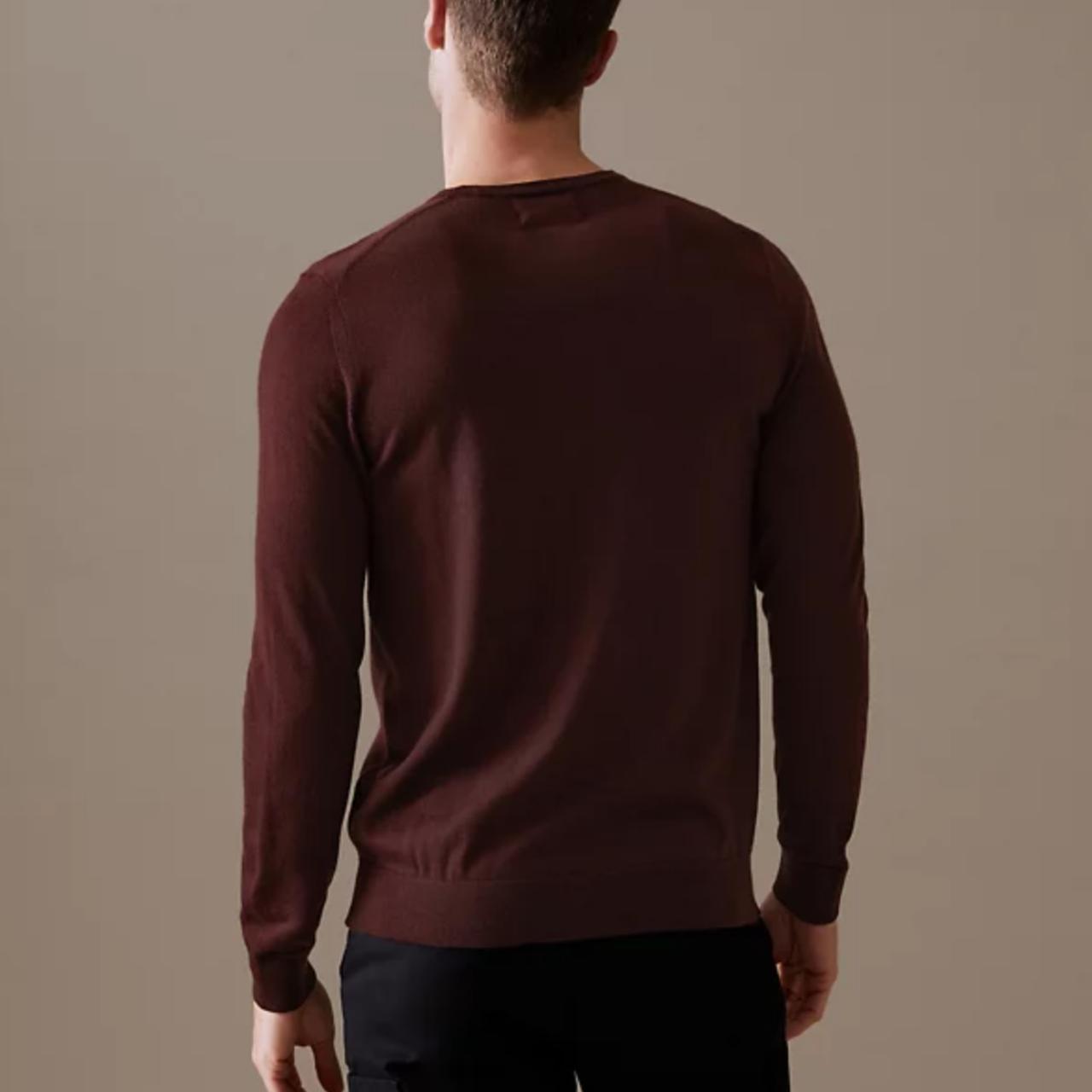 Zara Men's Burgundy Jumper | Depop