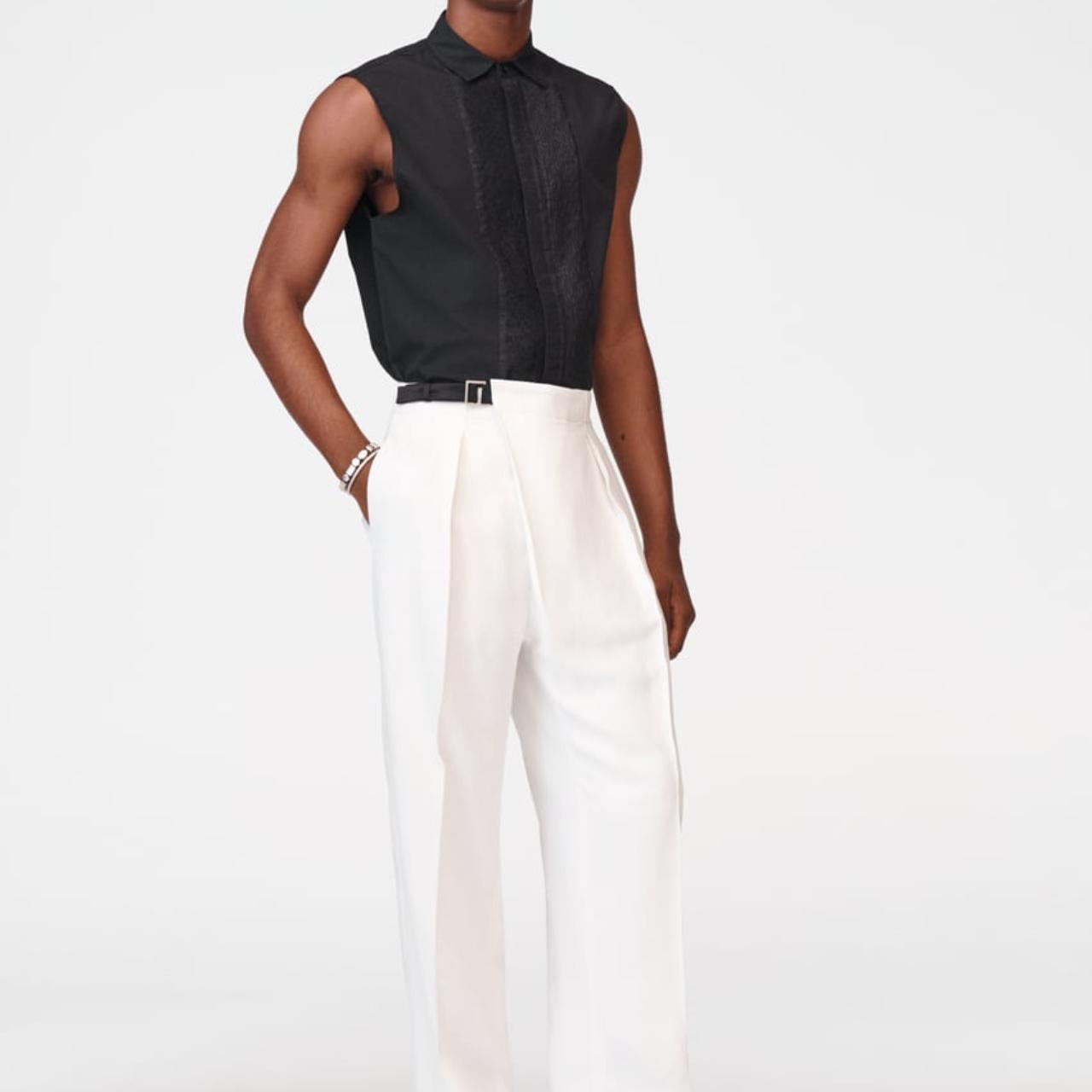 Mens white best sale trousers zara