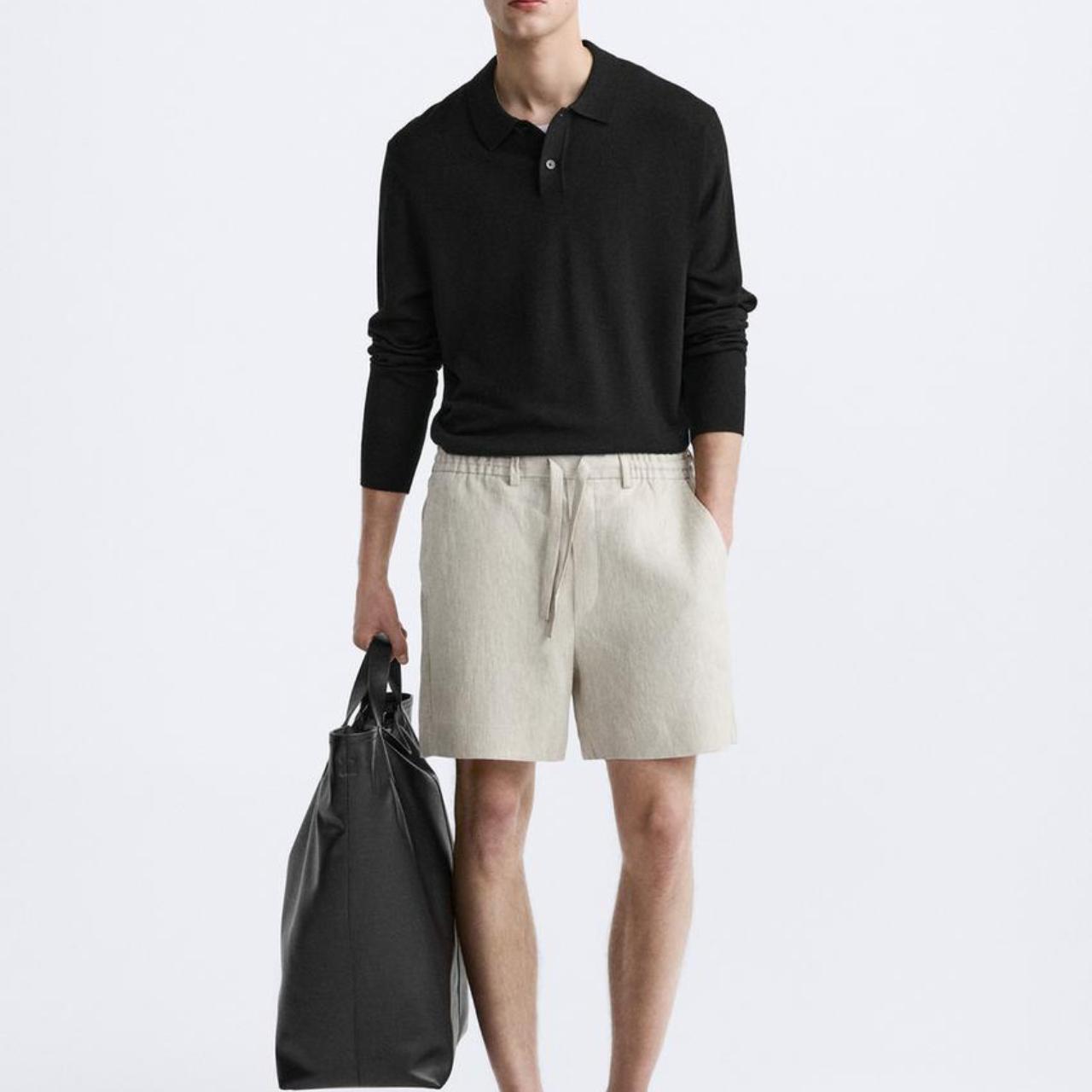 ZARA 100% LINEN BERMUDA SHORTS, RRP