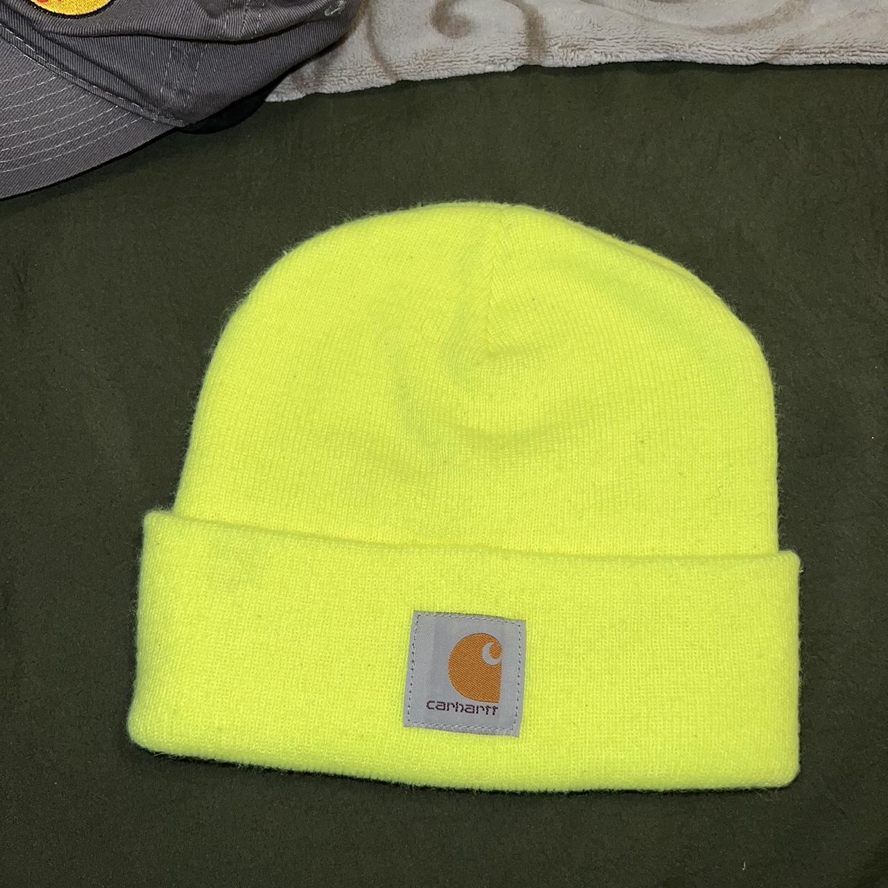 Carhartt Women's Yellow and Cream Hat Depop