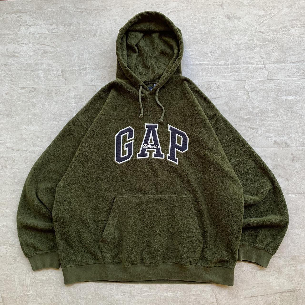 Vintage 90s GAP Fleece Hoodie Size XL Super Rare... - Depop