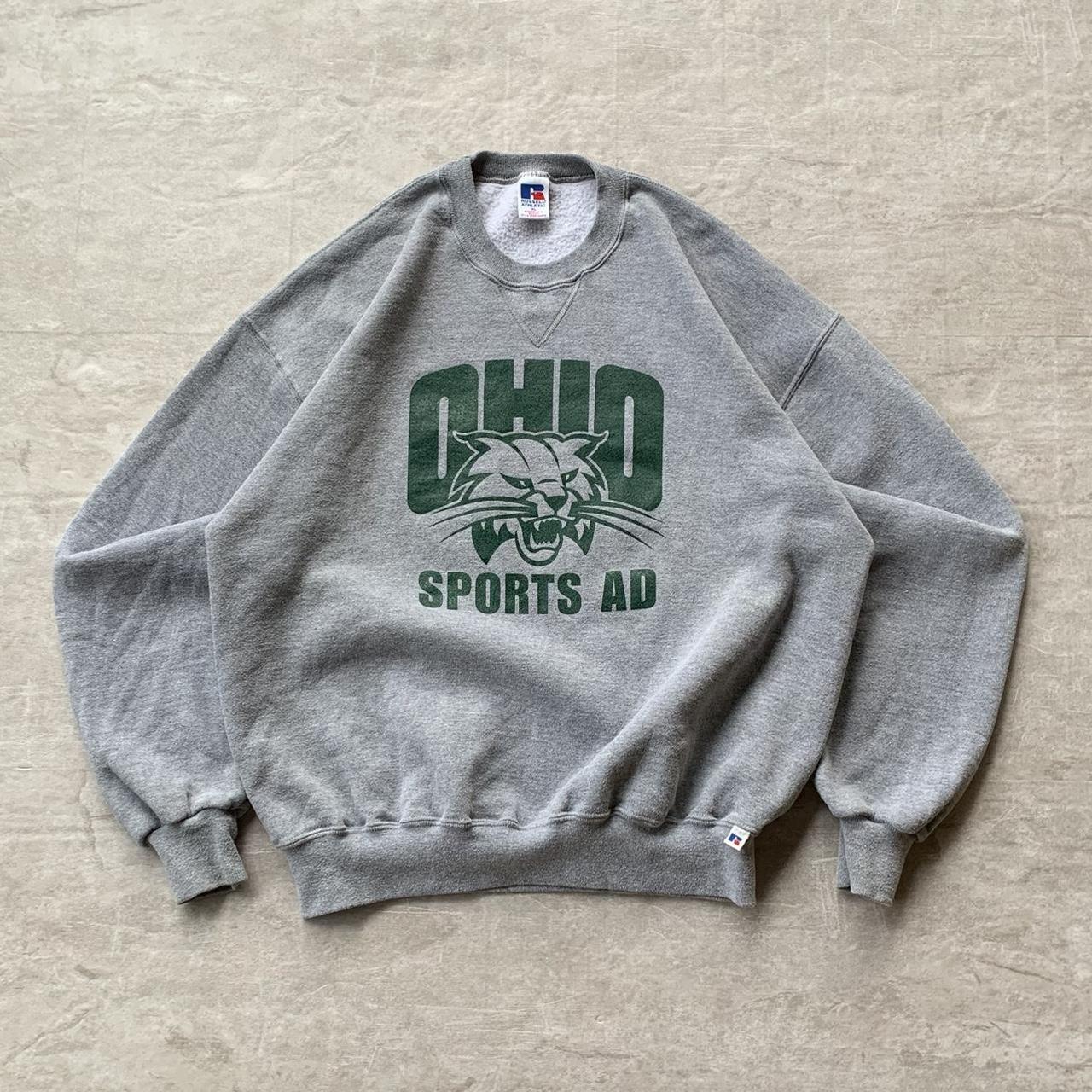 Vintage Style 90s Green Spellout Sweatshirt