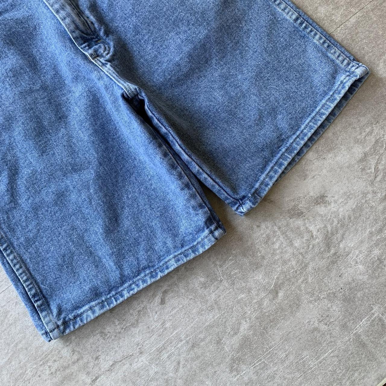 Vintage Y2K Wrangler Jean Shorts Size 32 Light wash... - Depop