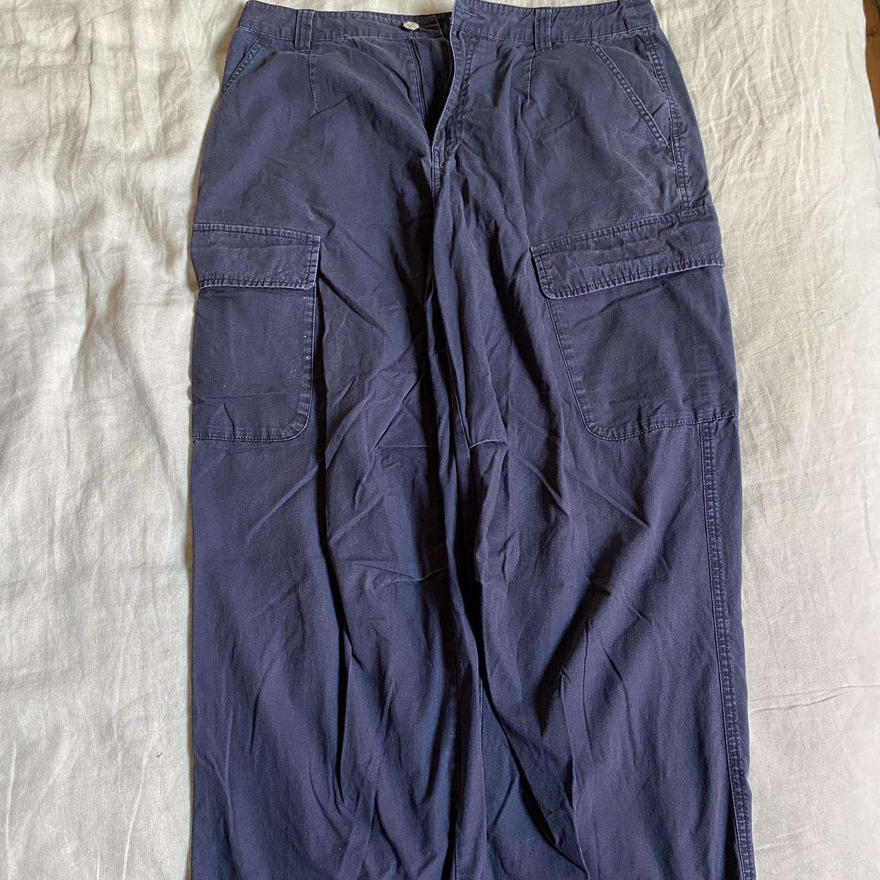 Super oversized, comfortable navy cargo pants.... - Depop