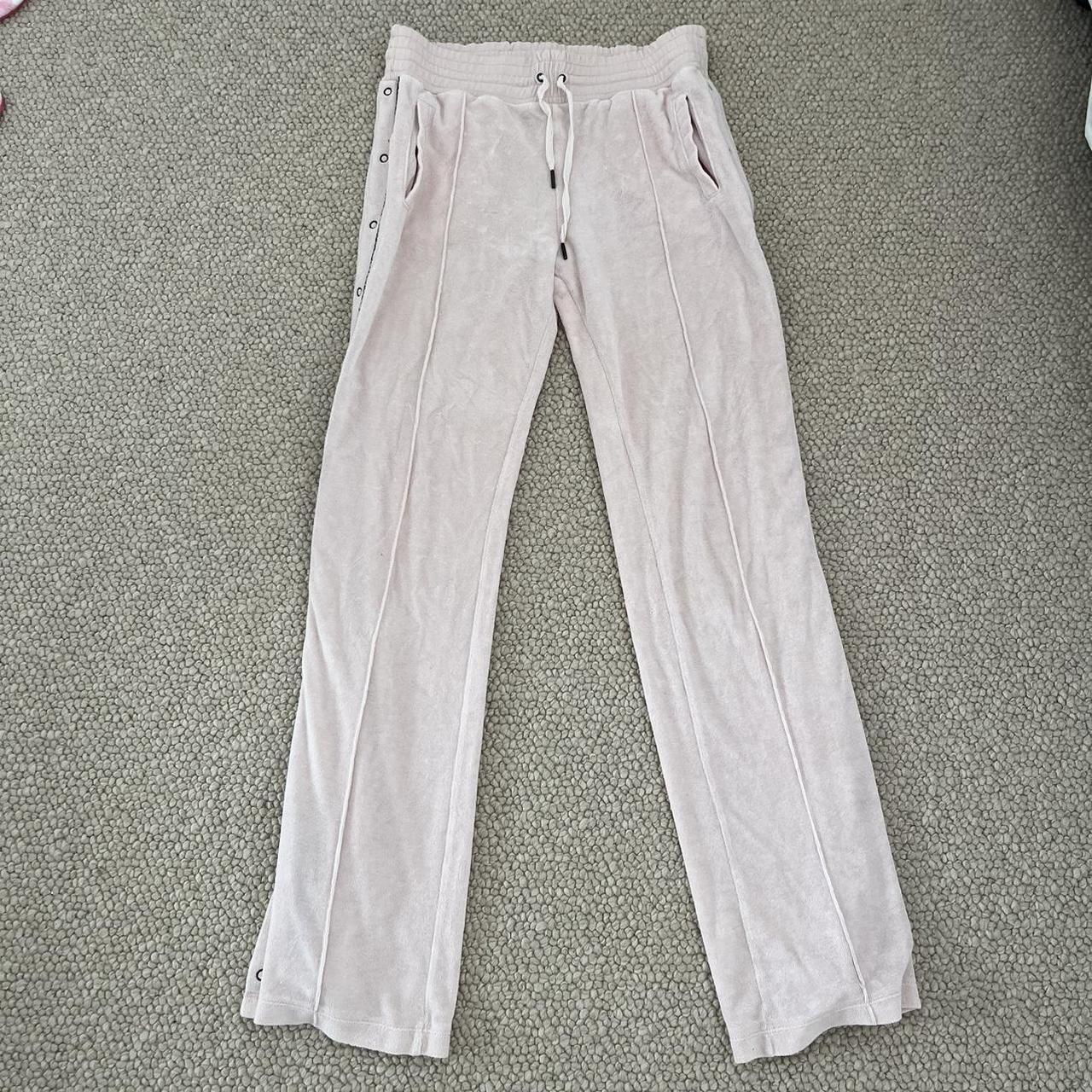 Sugarfree baby pink terry towelling flare tracksuit... - Depop