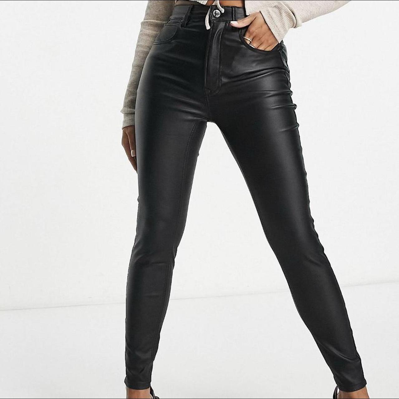 Stradivarius on sale leather trousers