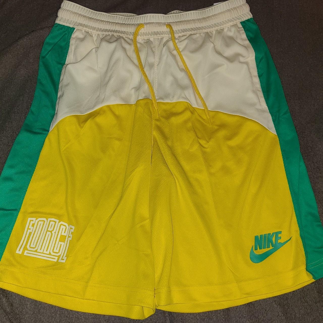 mens nike shorts yellow