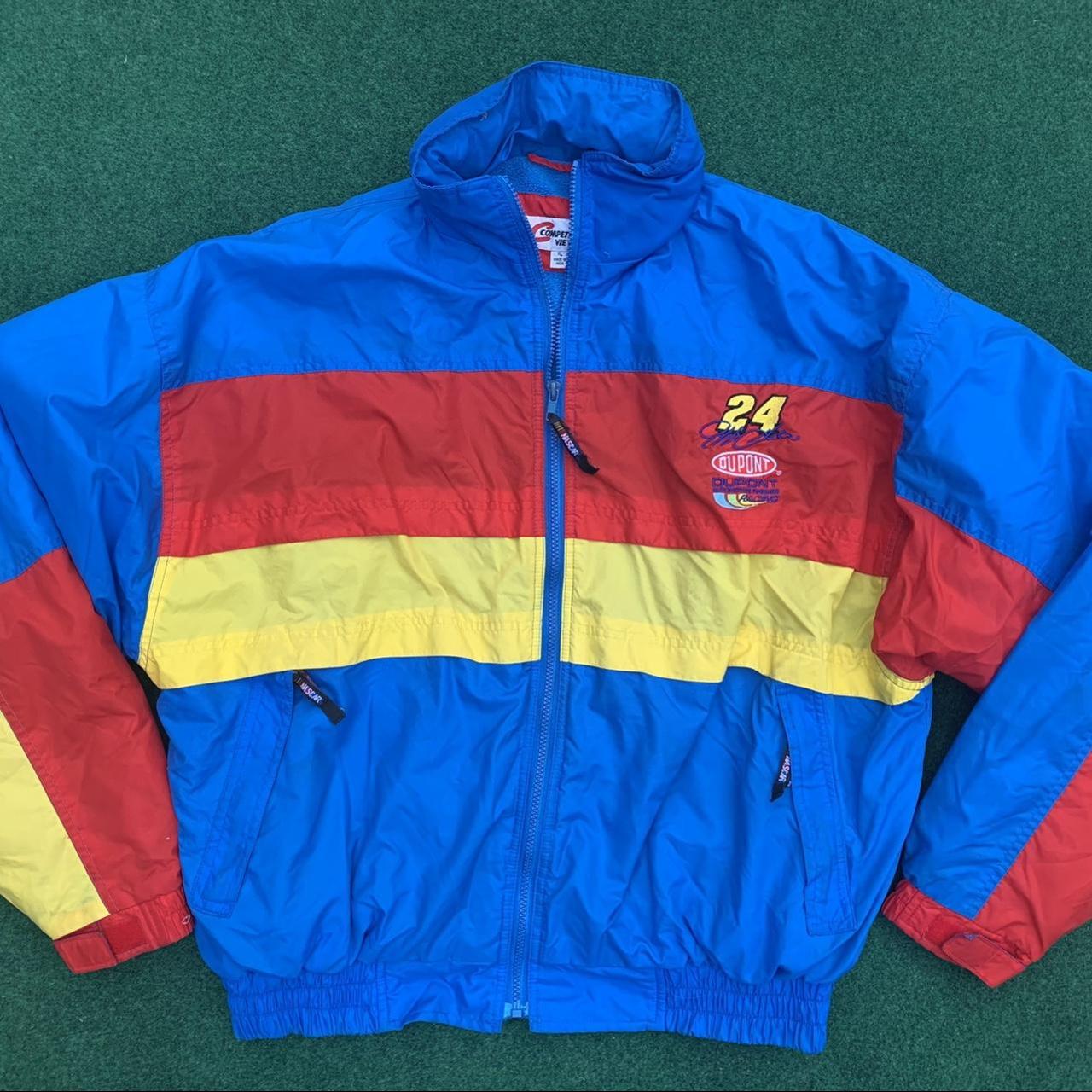 Vintage '90s Jeff Gordon #24 color block puffer... - Depop