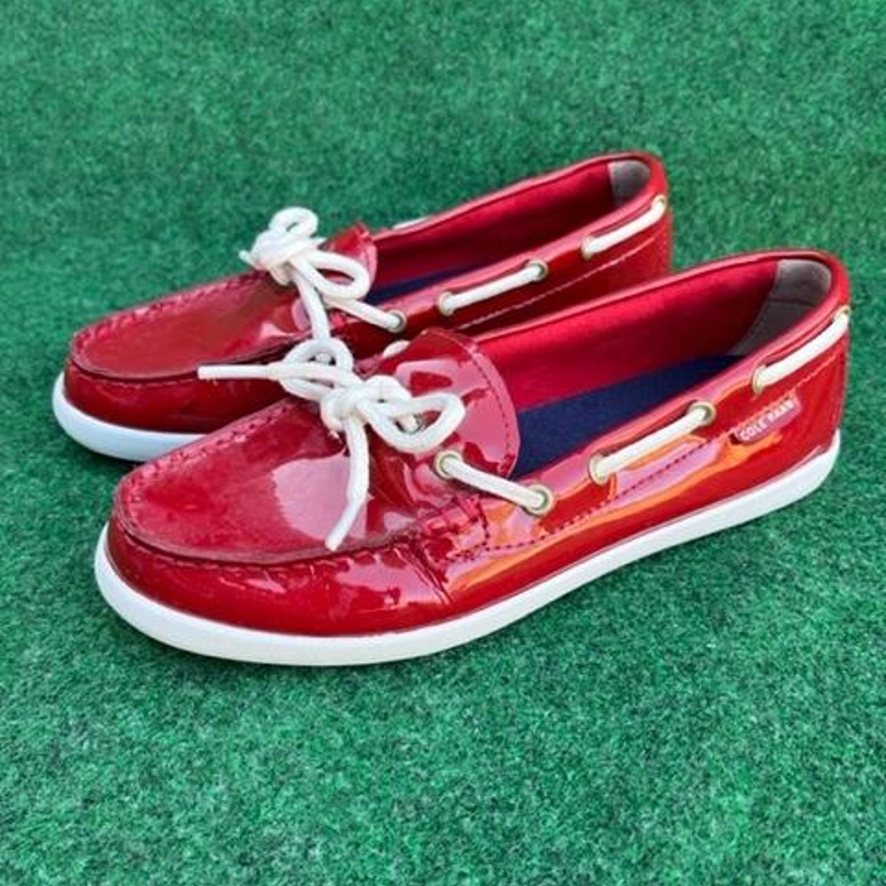 Cole haan red on sale patent leather loafers