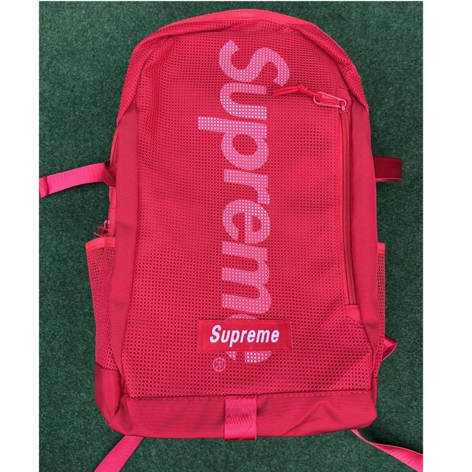 Supreme Dark Red Mesh Backpack. • Authentic • - Depop