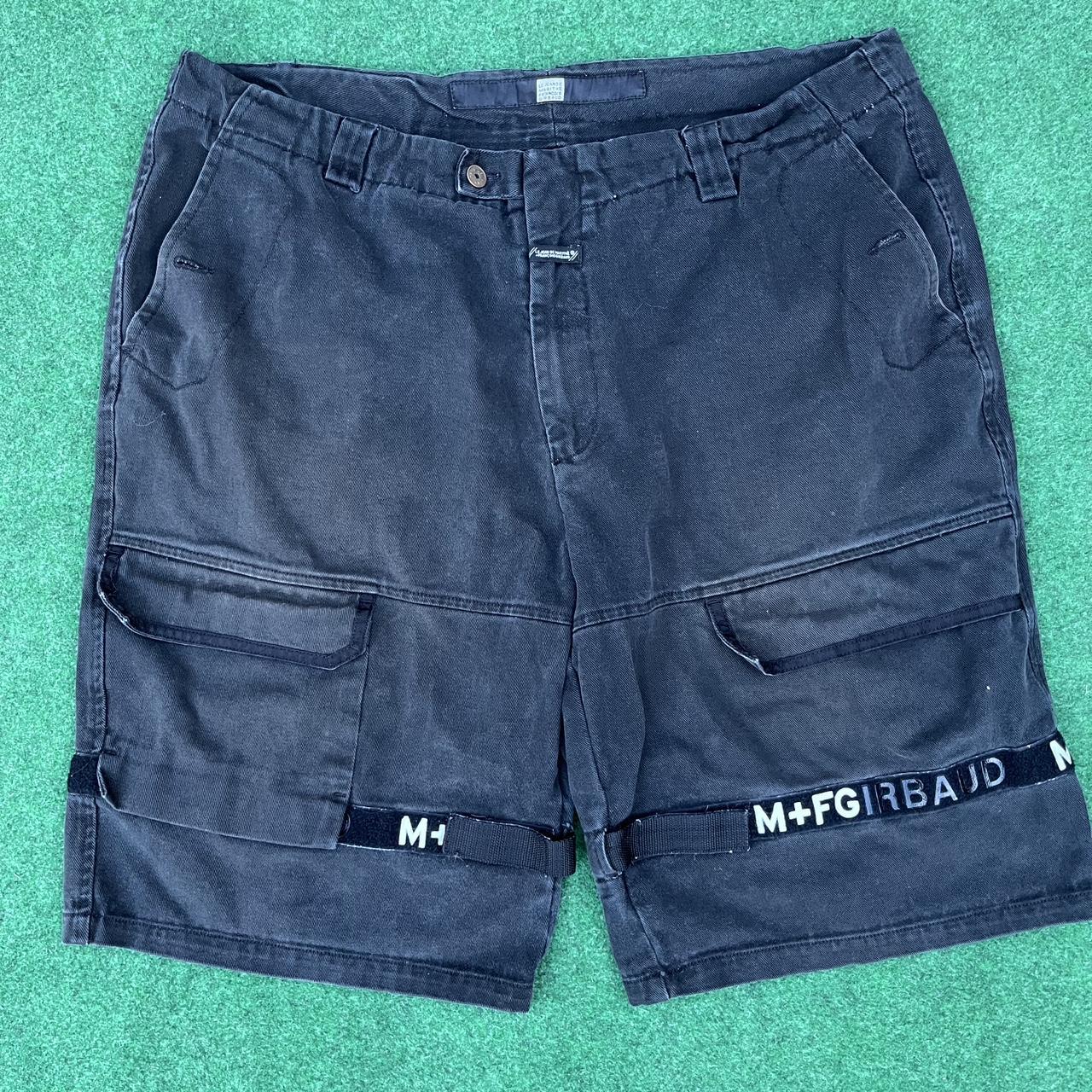 Marithe Francois Girbaud Mens 42M Black Jean Shorts... - Depop