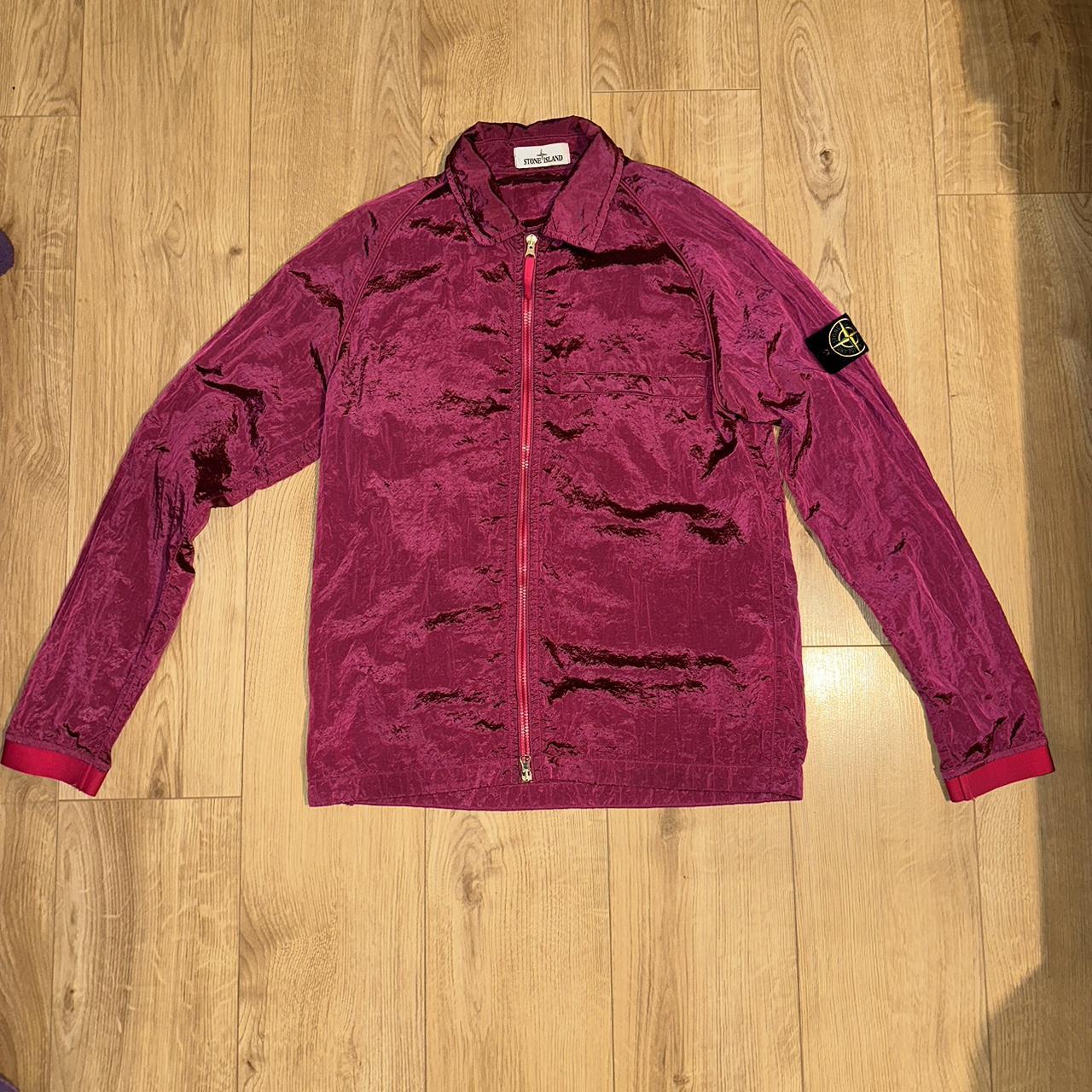 Stone island pink nylon metal clearance overshirt