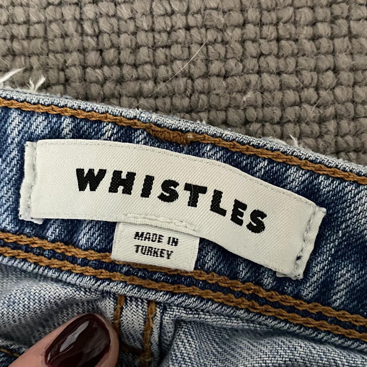 whistles low waisted ripped jeans straight leg the... Depop