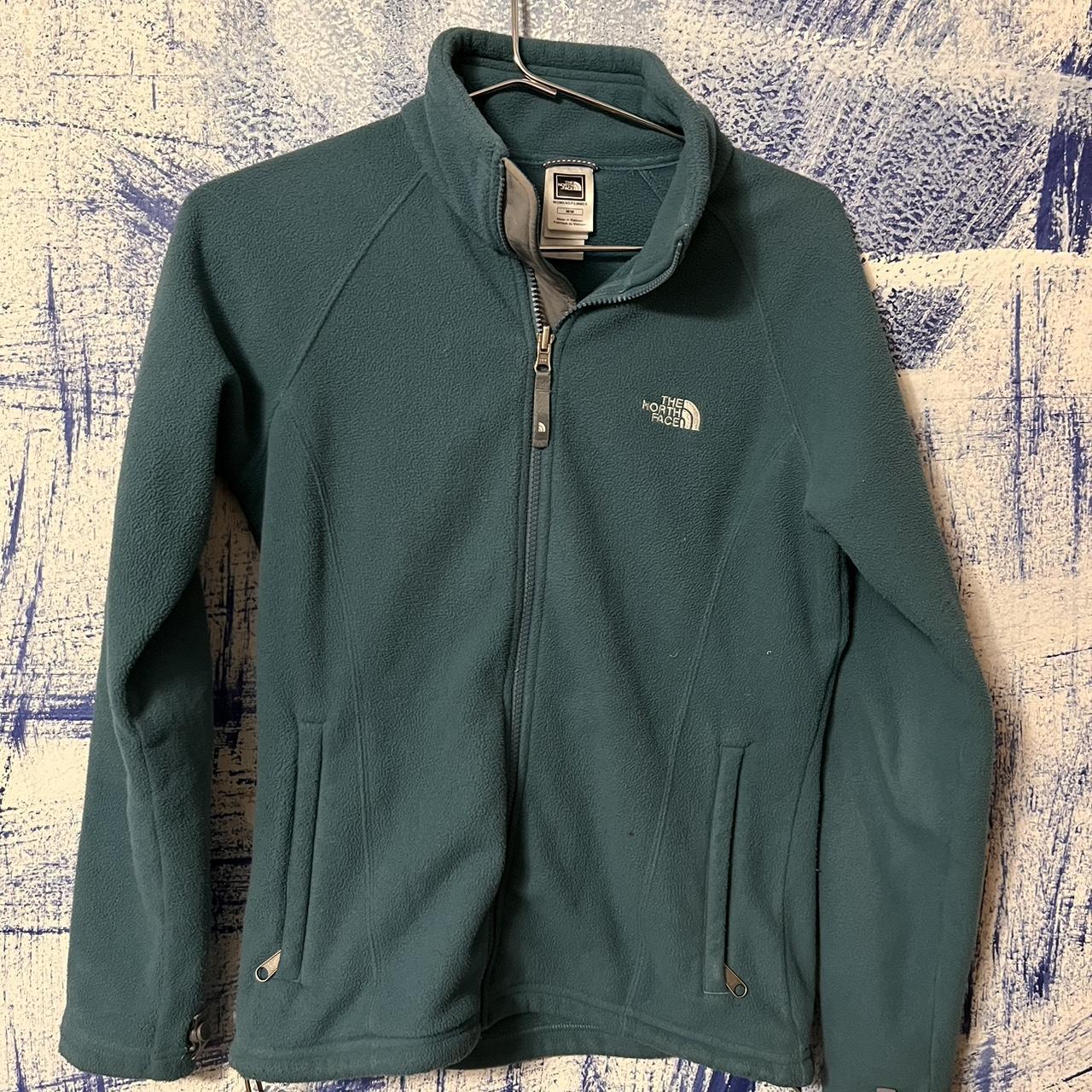 The North Face Women's Blue and Green Sweatshirt | Depop