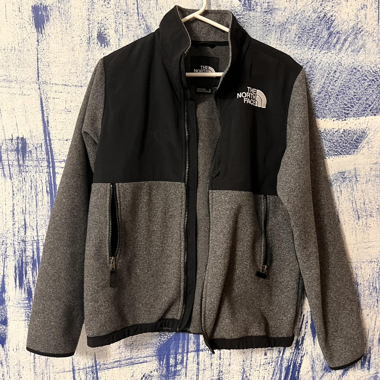 The North Face Grey and Black Jacket | Depop