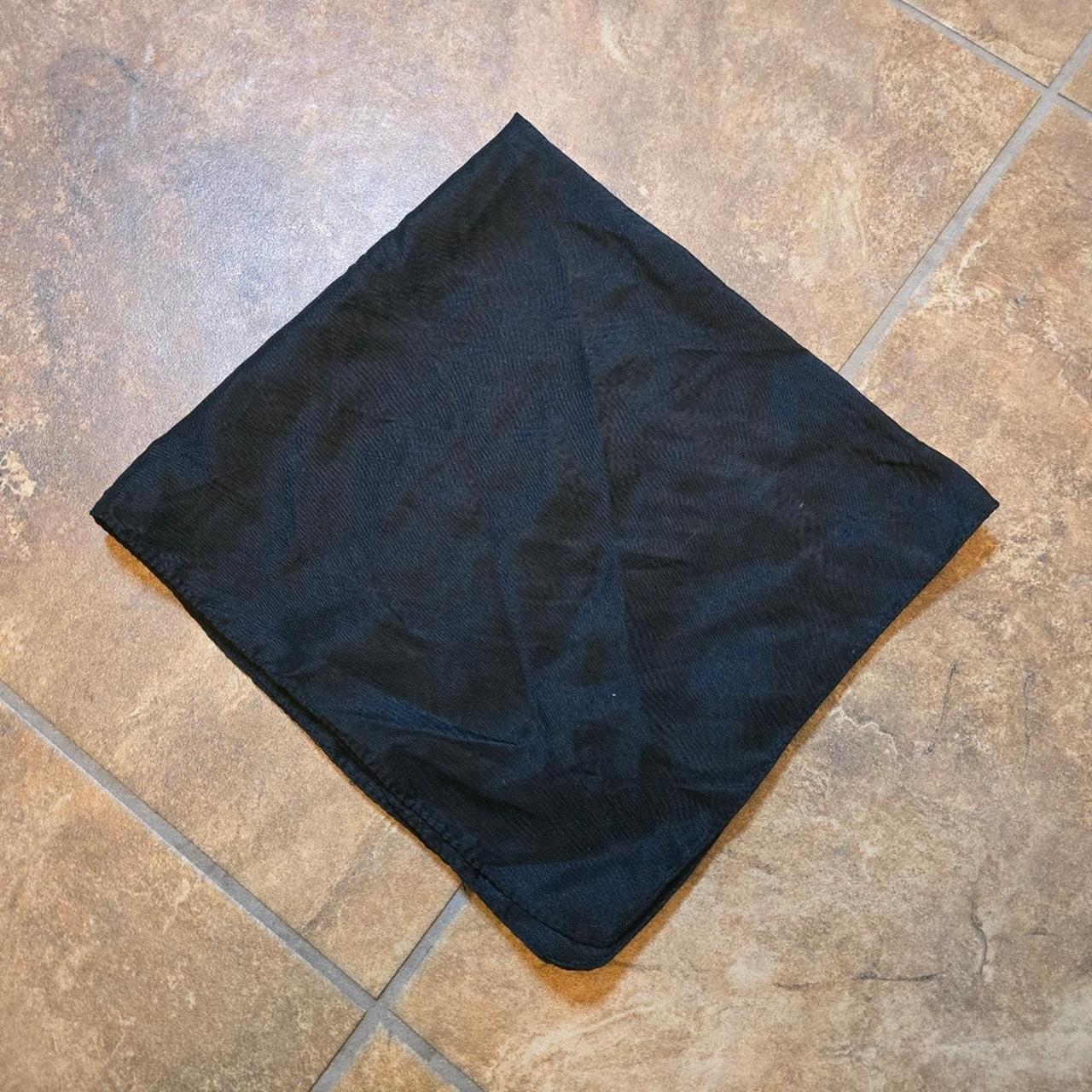 Women's Scarf - Black – Black Basic Solid Bandana… - image 1