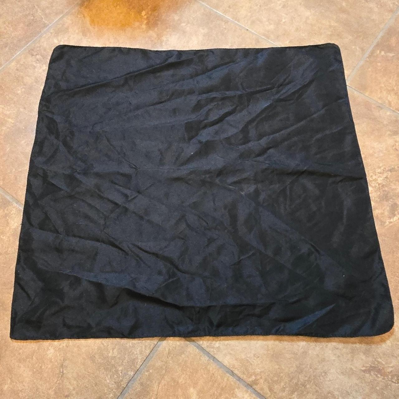 Women's Scarf - Black – Black Basic Solid Bandana… - image 2