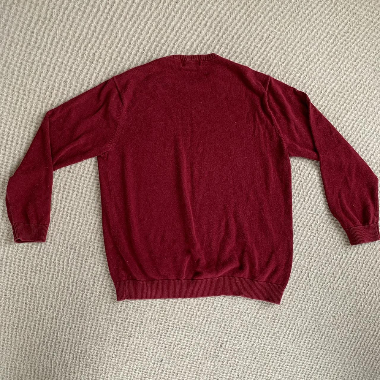 Chaps - maroon crew neck jumper Size Large In... - Depop