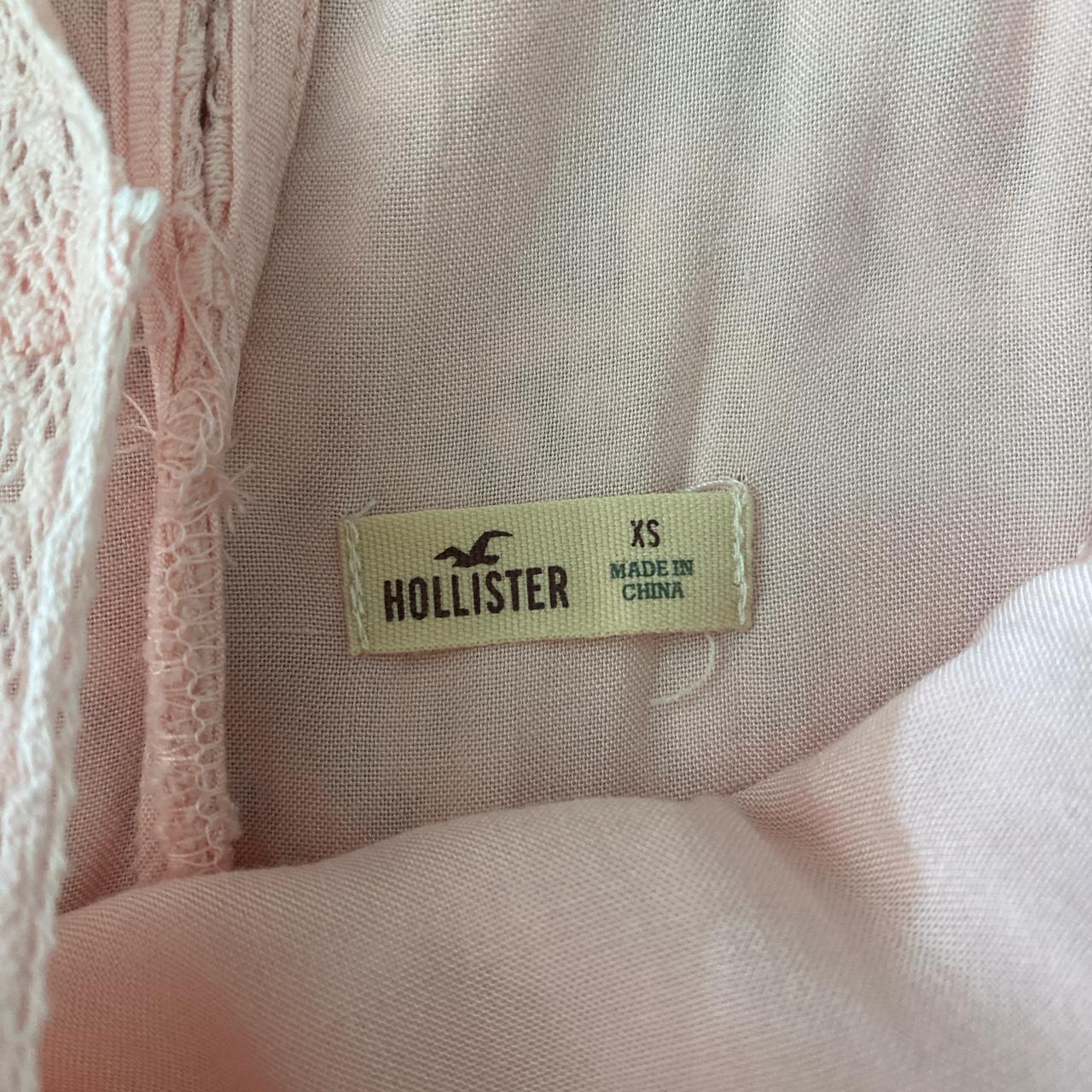 Hollister pink skater dress with lace detail. Size... - Depop