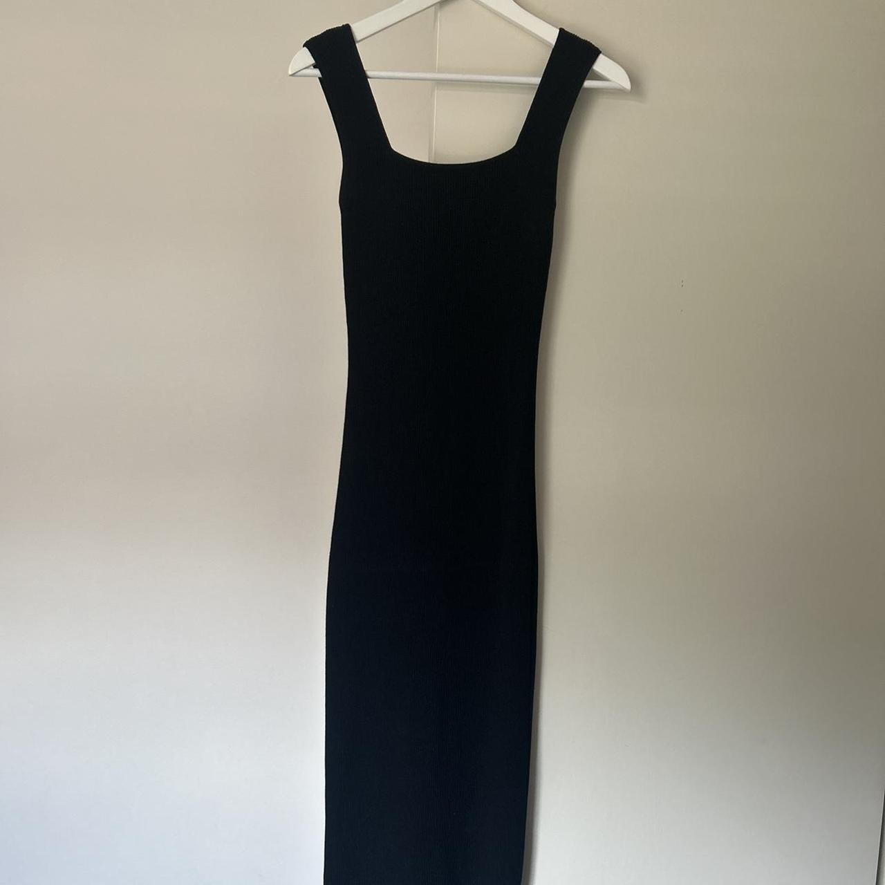 Forever new black knit midi dress size 8 Square... - Depop