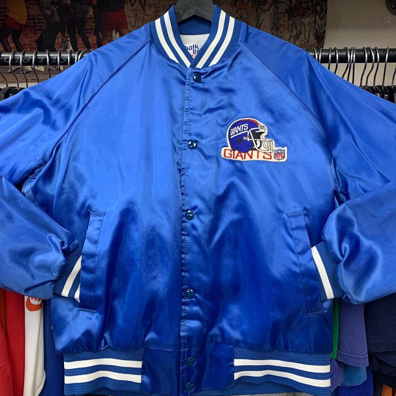 Giants New York Blue and White Satin Jacket