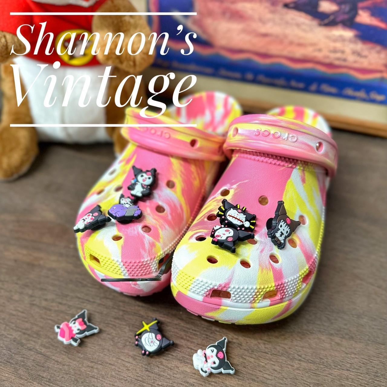 Crocs platform w/ Kuromi Jibbitz NWT sz 6 tie dye... Depop