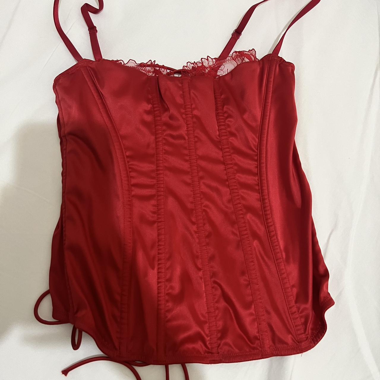 Victoria's Secret Women's Red Corset | Depop