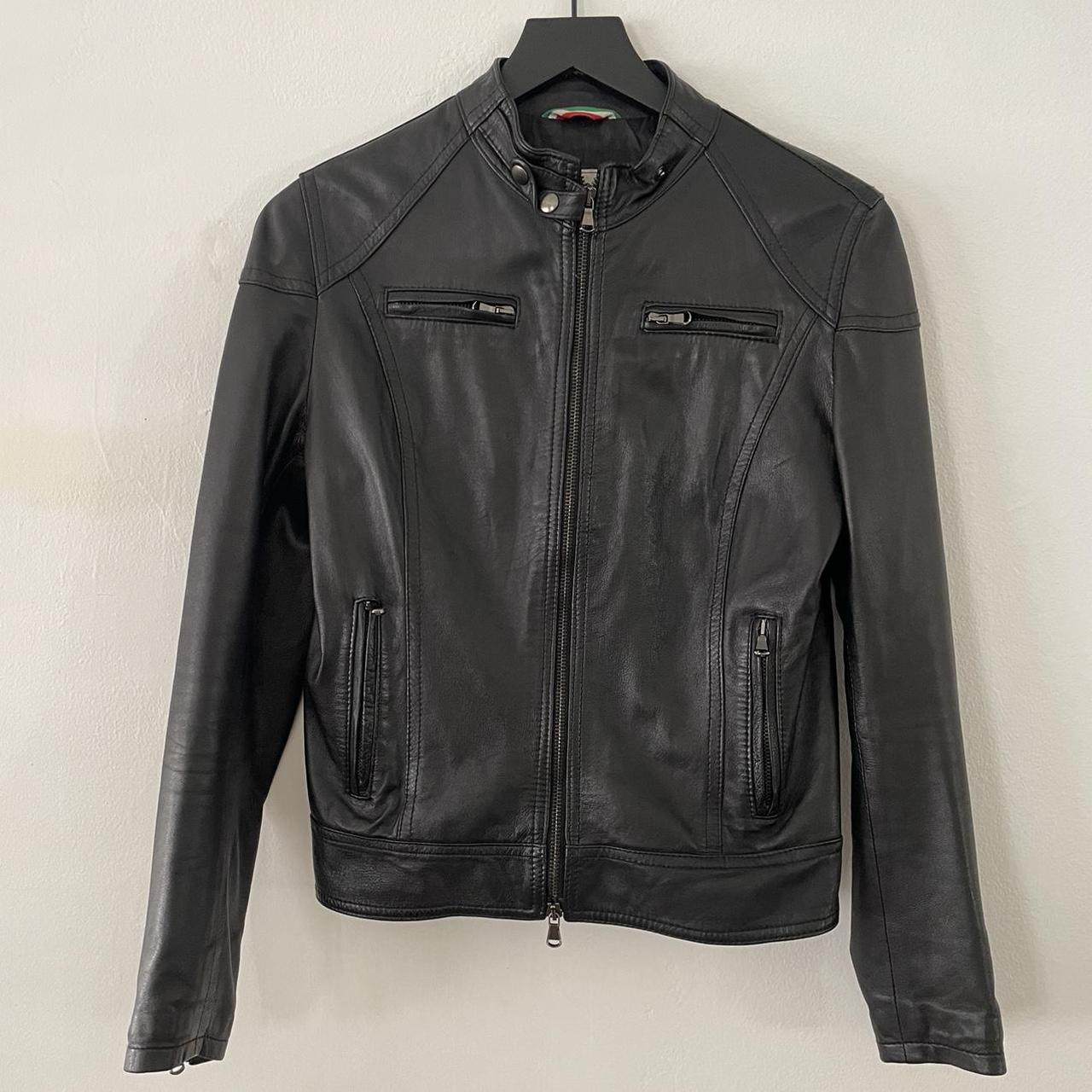 Vera pelle leather jacket Small size - Depop