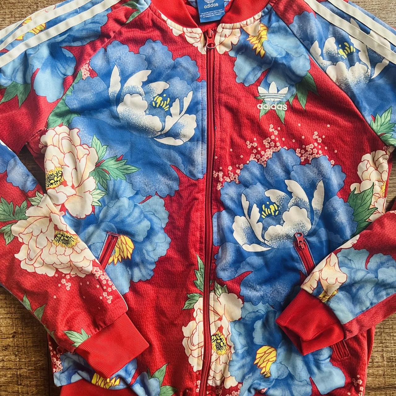 adidas floral bomber jacket womens