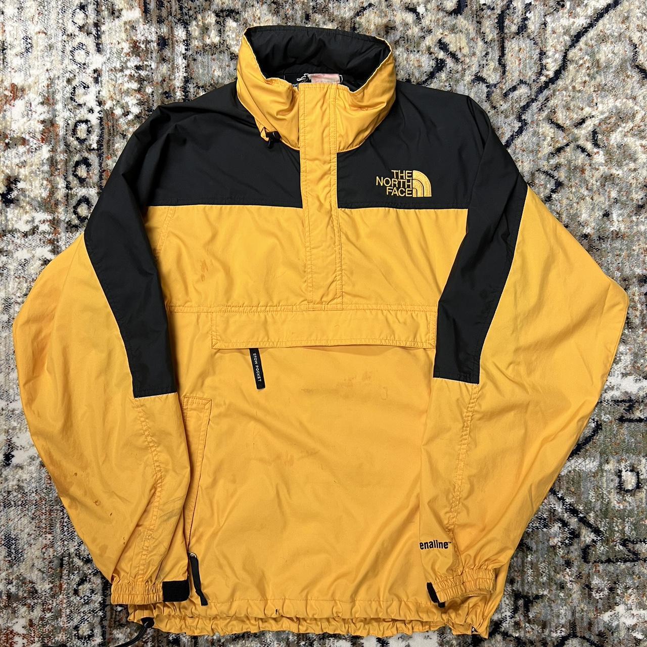 The North Face Men's Black and Yellow Jacket | Depop