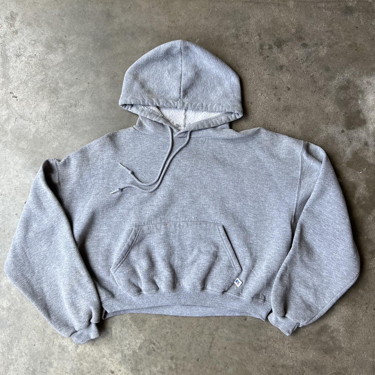 Russell Athletic Women's Grey Hoodie | Depop