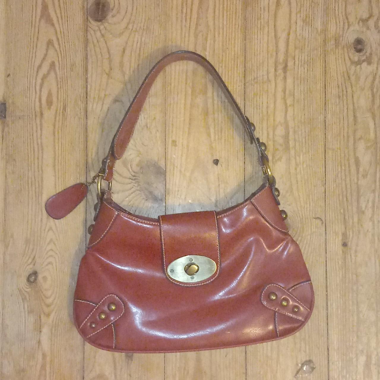 David Jones red leather gold colour hardware... Depop