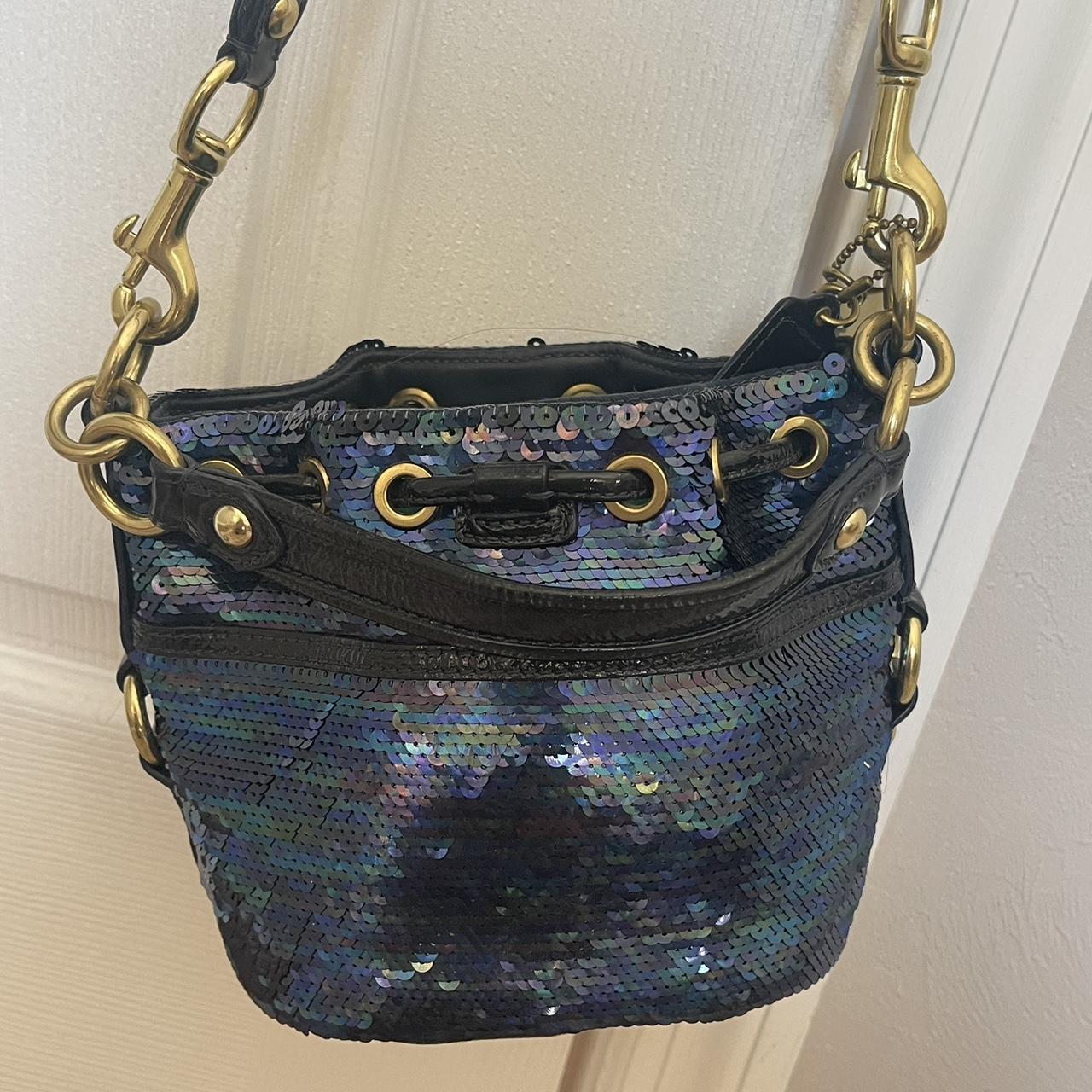 Coach Blue sparkle Crossbody outlets