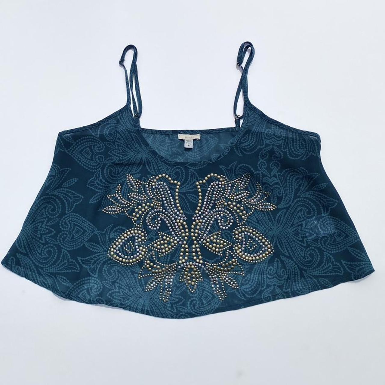 Urban Outfitters Women's Blue Crop-top | Depop