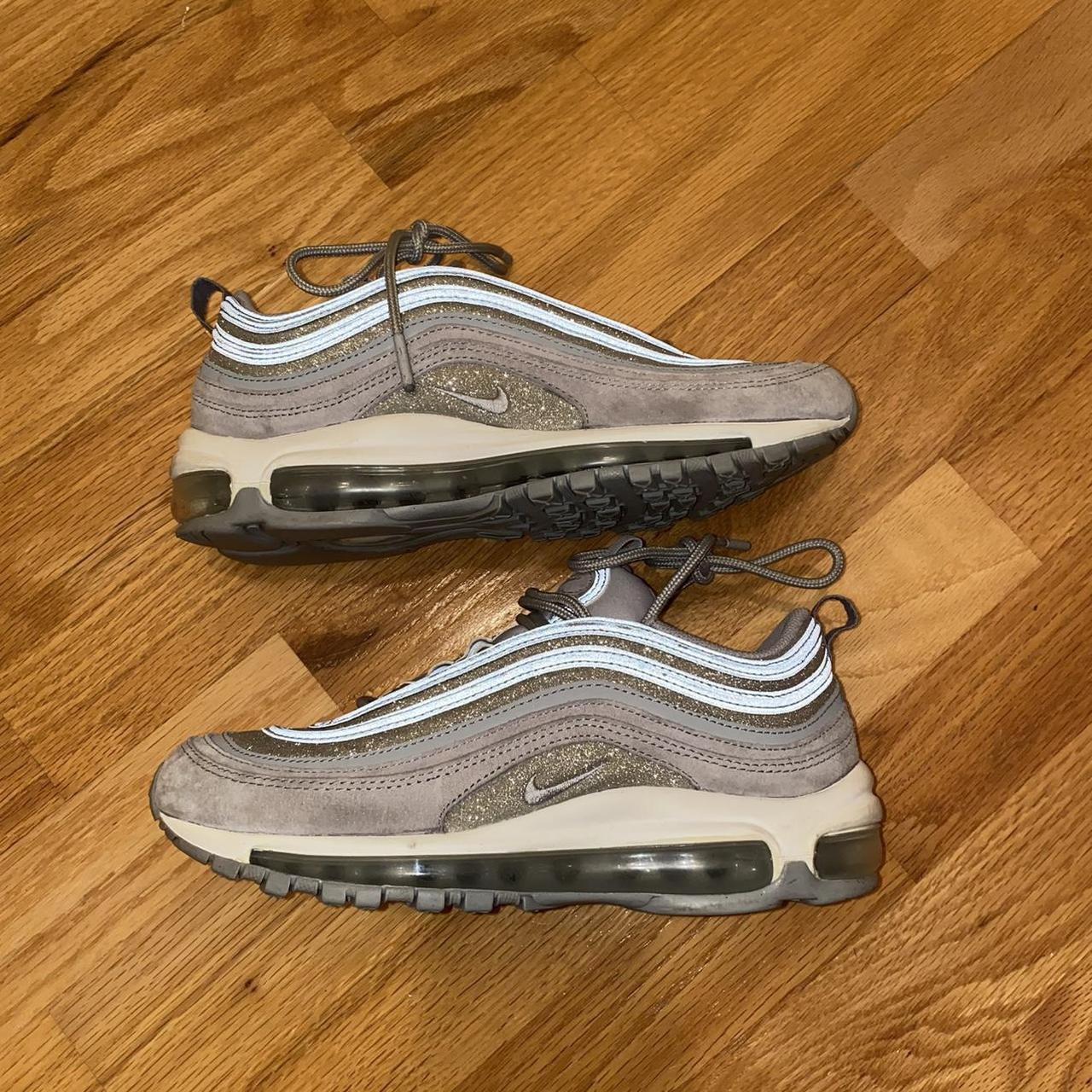 Glitter Grey Nike Air Max 97s in a Womens Size. Depop