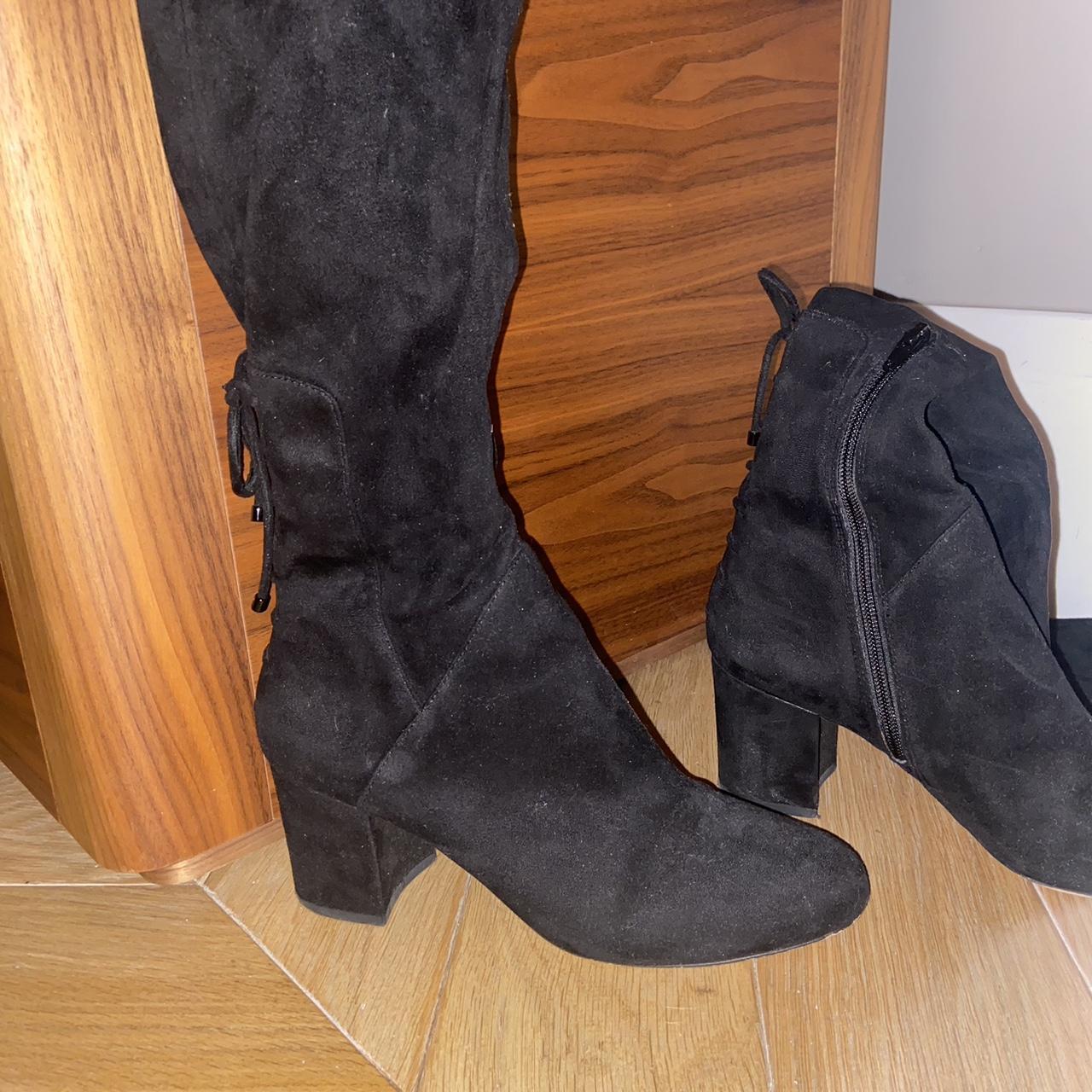 aldo thigh high black boots