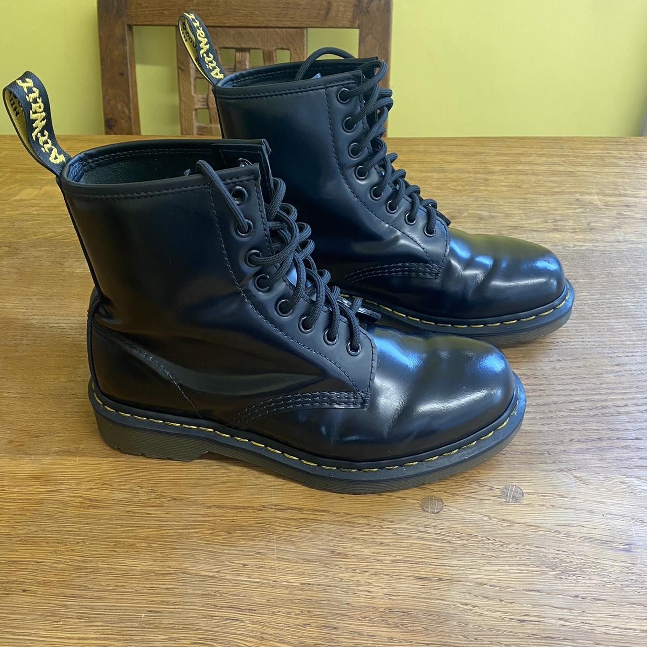 Dr Martens classic 1460 black leather boots. Women’s... - Depop