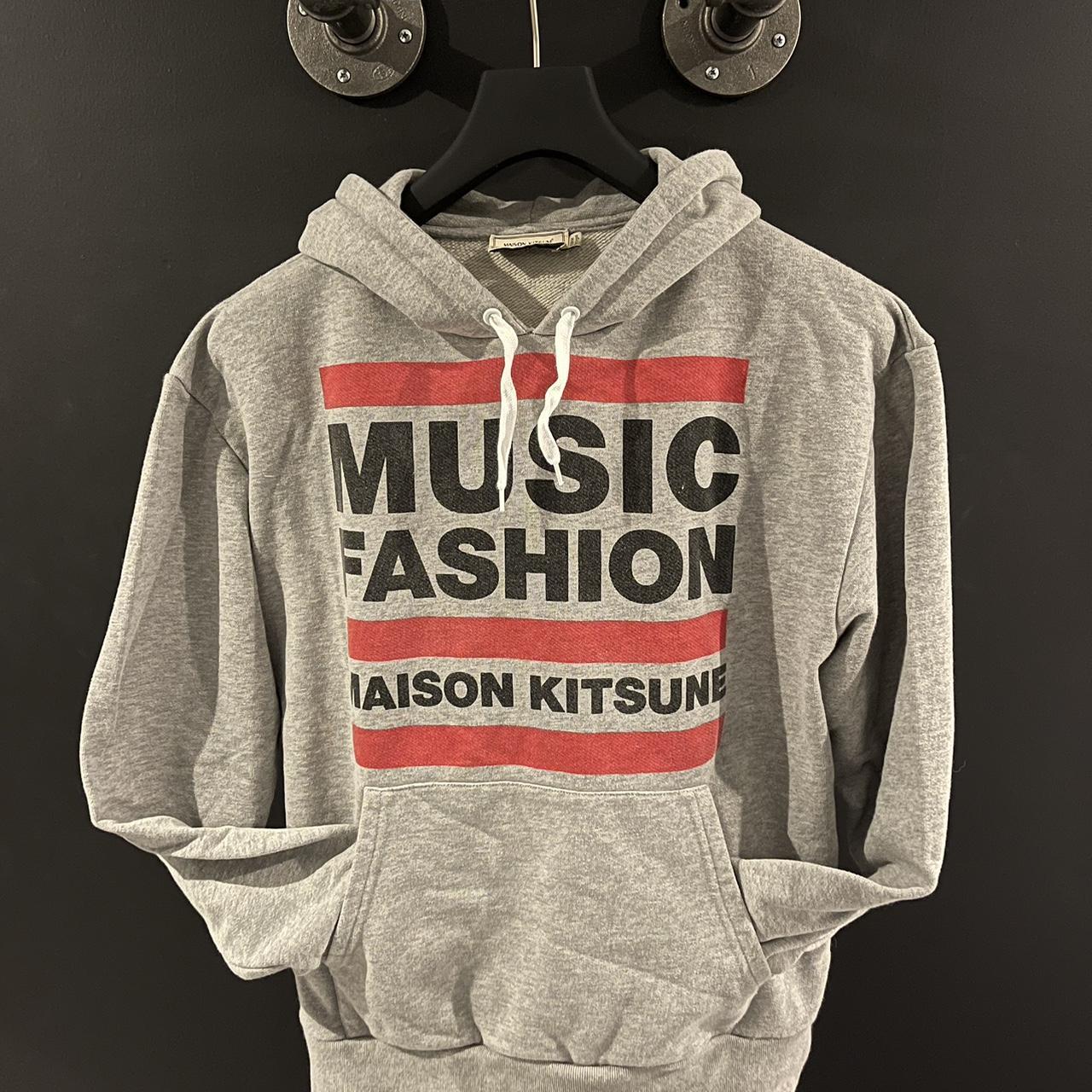 Maison Kitsune Music Fashion Hoodie XL as seen on | Depop